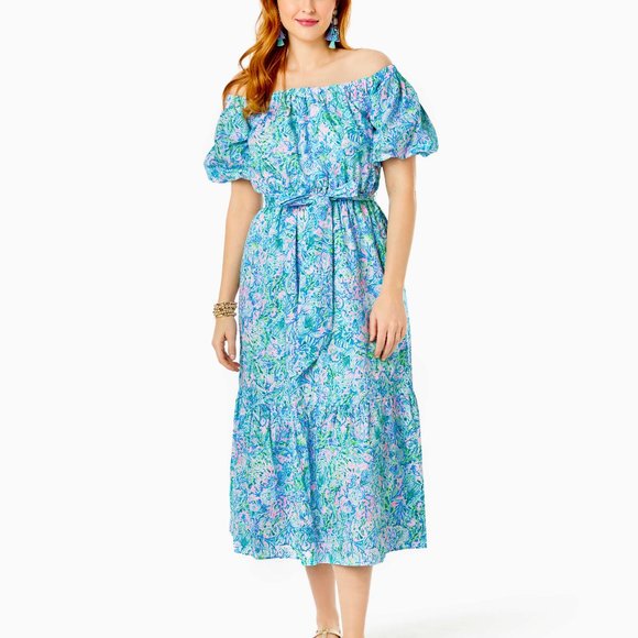 Lilly Pulitzer - XS Off Shoulder Dress BNWT - Picture 1 of 3